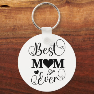 Porte-clés Joli meilleur maman jamais Typographie Script