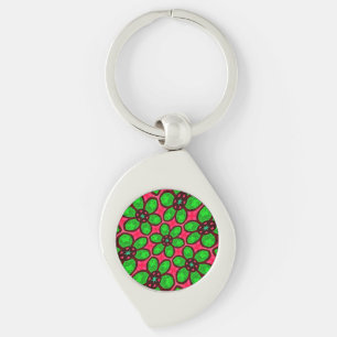 Porte-clés Joli Motif de fleurs Abstraites