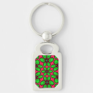 Porte-clés Joli Motif de fleurs Abstraites