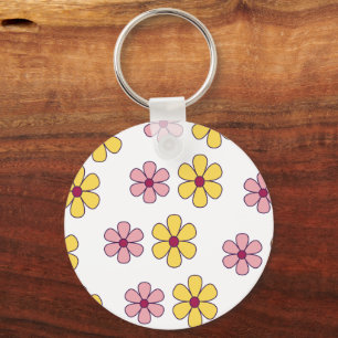 Porte-clés Joli motif de grandes fleurs