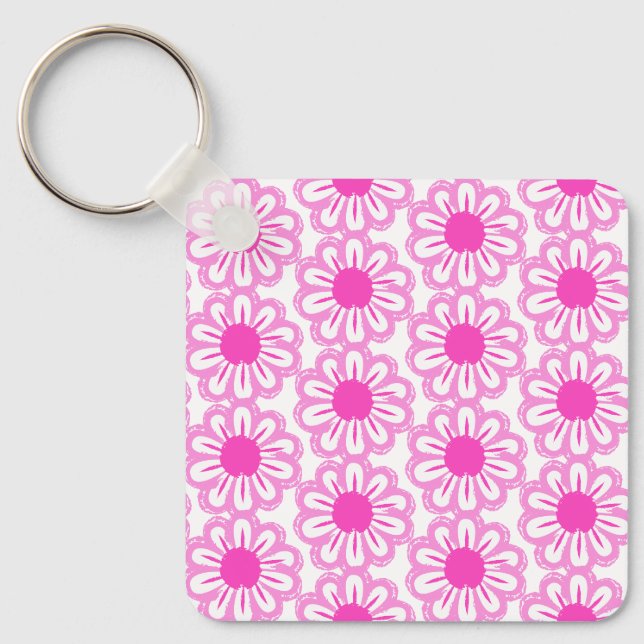 Porte-clés Joli motif floral de fond (Recto)