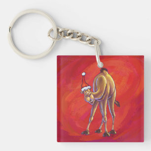 Porte-clés Joli Noël Camel En Rouge