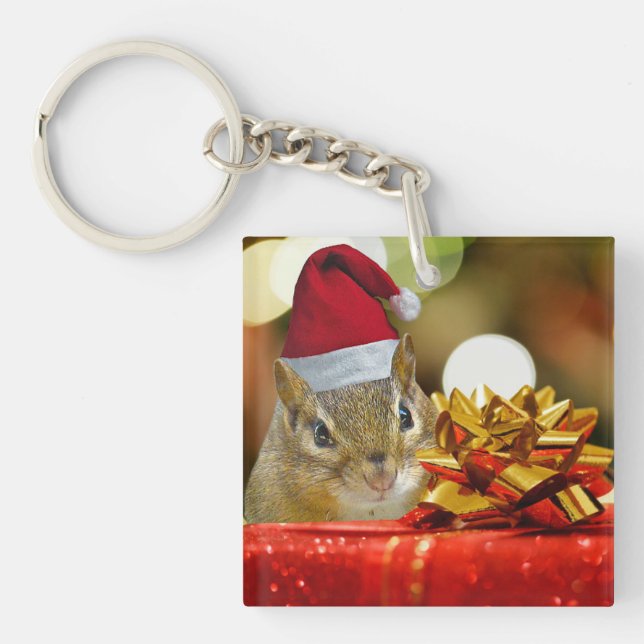 Porte-clés Joli Noël Chipmunk (Devant)