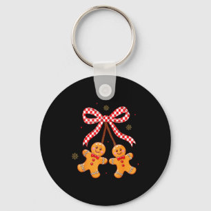 Porte-clés Joli Noël Gâteaux Cerises Coquette Nœud X