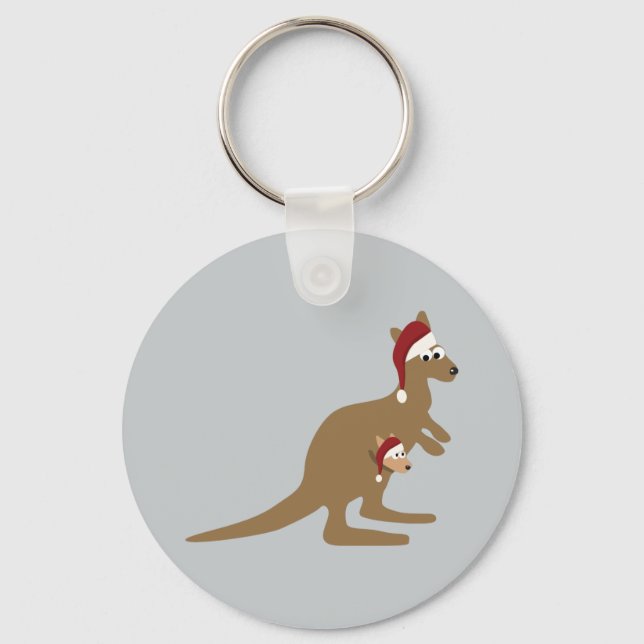 Porte-clés Joli Noël Kangaroos (Recto)
