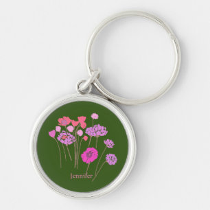 Porte-clés Joli Olive Floral Moderne