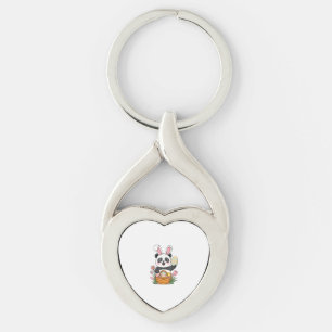 Porte-clés Joli Panda Lapin Lapin Lapin Pâques Panier de Pâqu