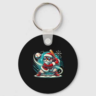 Porte-clés Joli Père Noël jouant au baseball garçons enfants