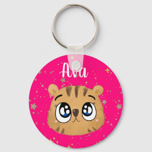 Porte-clés Joli petit tigre or début