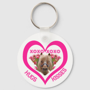 Porte-clés Joli Poney en Rose pour la Saint-Valentin