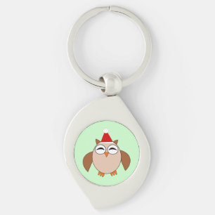 Porte-clés Joli Porte - clé de la Chouette de Noël