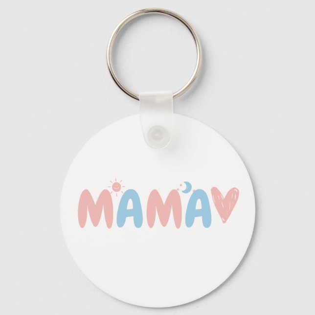 Porte-clés Joli Porte - clé Sun&Moon MAMA (Recto)