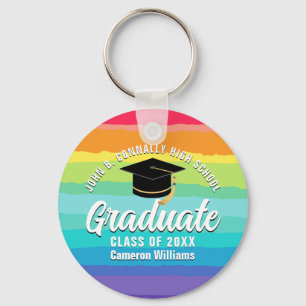 Porte-clés Joli Rainbow Graduate Custom Graduate Cadeau