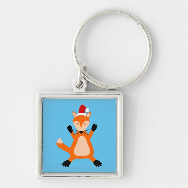 Porte-clés Joli renard de Noël (Devant)