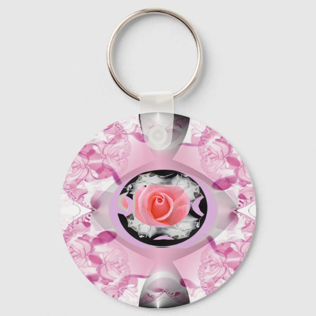 Porte-clés Joli Rose Porte - clé fractal (Recto)