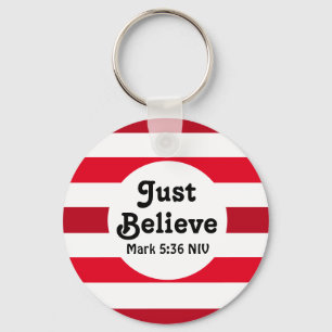 Porte-clés Joli Rouge et Blanc Croire Joyeux Noël