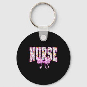 Porte-clés Joli stéthoscope à arc coquette infirmière Nk flor
