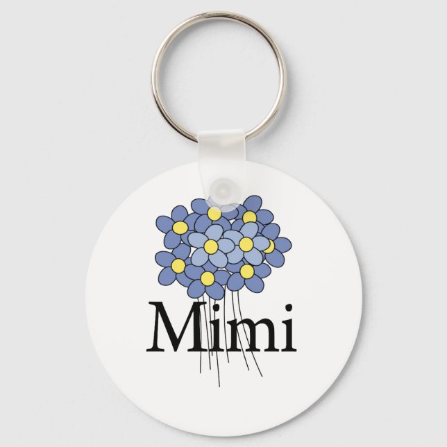 Porte-clés Joli T-shirt Fleur Bleue Mimi (Recto)