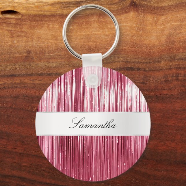 Porte-clés Joli Tinsel De Glam Rose (Recto)