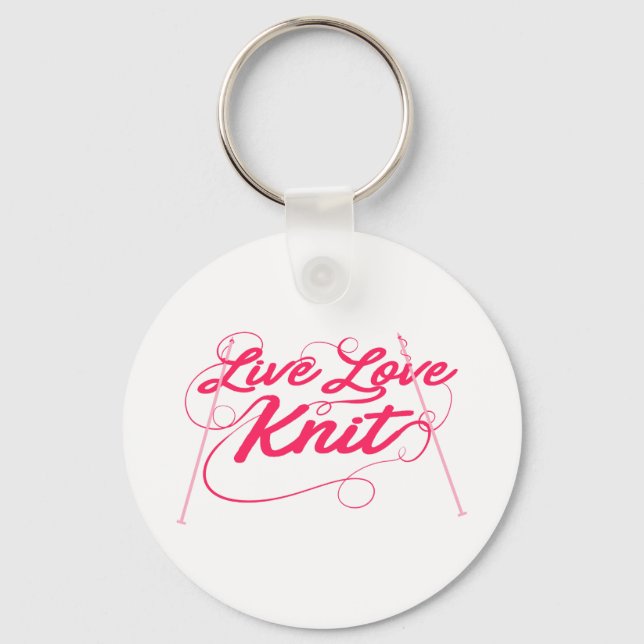 Porte-clés Joli Tricot Live Love Knit Citation Nouveauté (Recto)