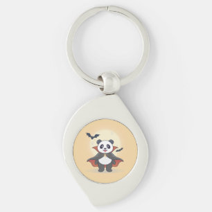 Porte-clés Joli Vampire Panda en cape avec Chauves-souris