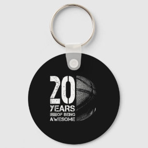 Porte-clés Joli Vieux Joueur de Basket-ball 20 20e Année
