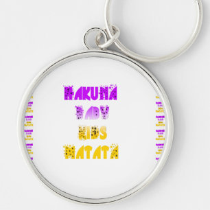 Porte-clés Joli violet et jaune Hakuna Matata bébé enfants G