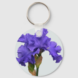 Porte-clés Joli violet Iris Floral Photo
