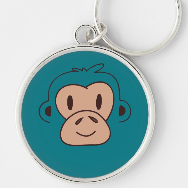 Porte-clés Joli visage de singe de bébé (Devant)