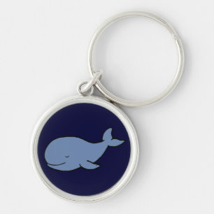 Porte-clés jolie baleine bleue