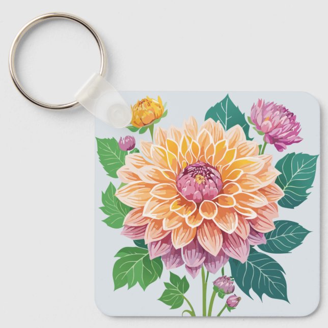 Porte-clés Jolie Dahlia (Recto)
