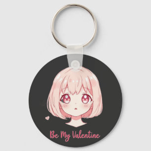 Porte-clés Jolie Fille d'Anime - Sois Ma Saint-Valentin T-Shi