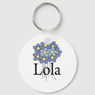 Porte-clés Jolie fleur bleue T-shirt Lola
