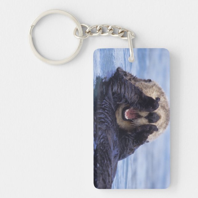 Porte-clés Jolie loutre de mer | Alaska, États-Unis (Devant)