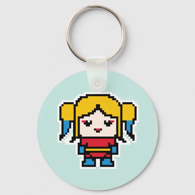 Porte-clés Jolie mauvaise fille pixelisée (Recto)