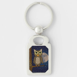 Porte-clés Jolie œuvre d'art d'oiseau de la forêt