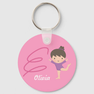 Porte-clés Jolie Petite Fille Gymnaste et Gymnastique au Ruba