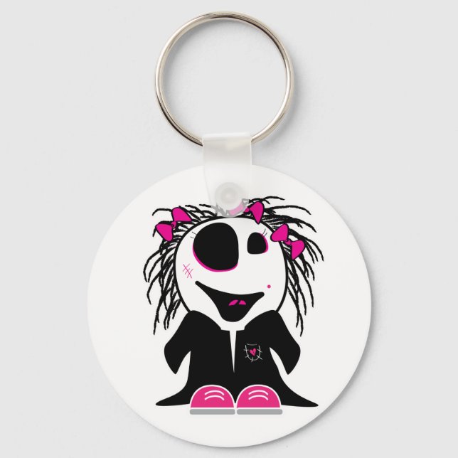 Porte-clés jolie petite fille zombie (Recto)
