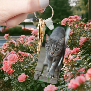 Porte-clés Jolie photo verticale de chat aux noms bouclés