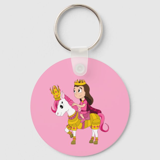 Porte-clés Jolie princesse de dessin animé  (Recto)