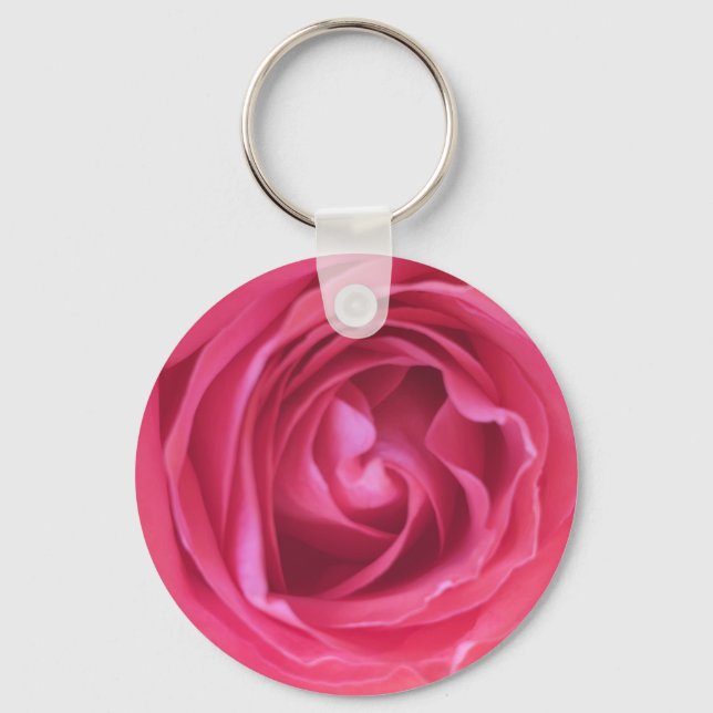 Porte-clés Jolie rose rose (Recto)