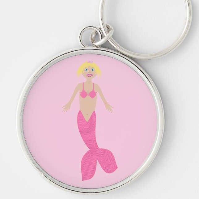 Porte-clés Jolie sirène d'Imaginaire rose (Devant)