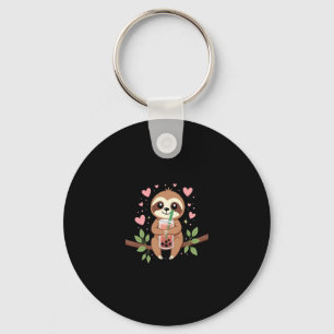 Porte-clés Jolie Sloth Boba Bubble Milk Tea Kawaii Femmes Fil