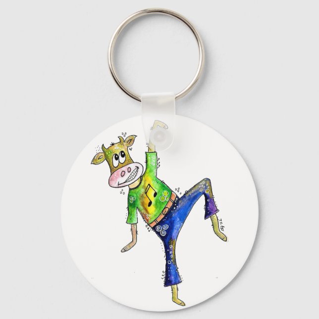 Porte-clés Jolie vache dansante Whimsical (Recto)