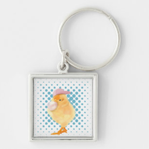 Porte-clés Jolie Vibes Rétro Poussant Bubblegum Blanc