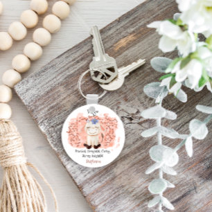 Porte-clés Jolie Virgo Maiden Aquarelle Bull Zodiac