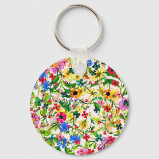 Porte-clés Jolies fleurs printanières colorées florales
