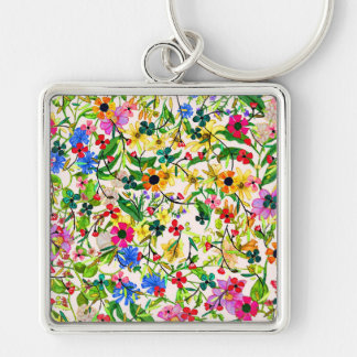 Porte-clés Jolies fleurs printanières colorées florales