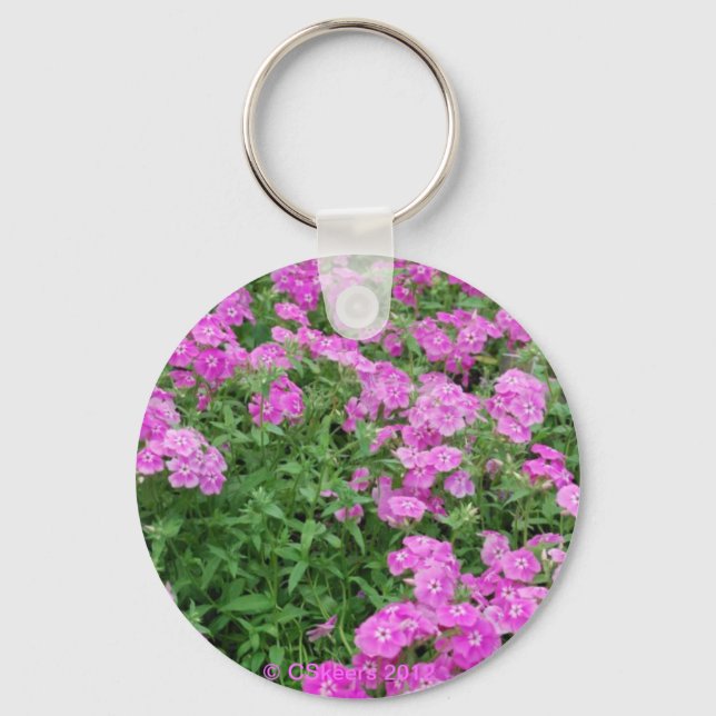 Porte-clés Jolies Fleurs Roses (Recto)