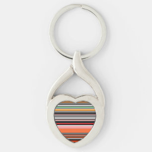 Porte-clés Jolies rayures colorées